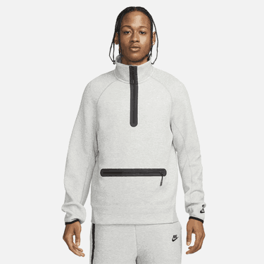 Mikina Nike Pánská mikina Sportswear Tech Fleece s polovičním zipem - Šedá Biela | FB7998-063, 0