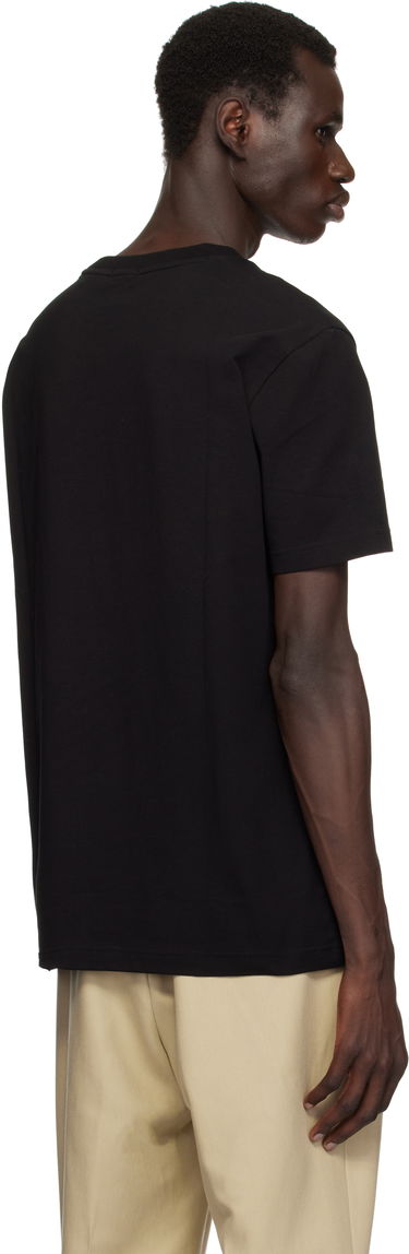 Tričko BOSS Stretch-Cotton Large Logo T-shirt Čierna | 50535170, 2