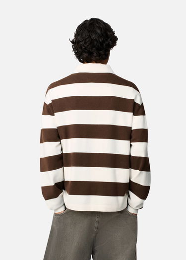Sveter AXEL ARIGATO Rey Striped Long-Sleeve Polo Sweater Rôznofarebný | A3947003, 3