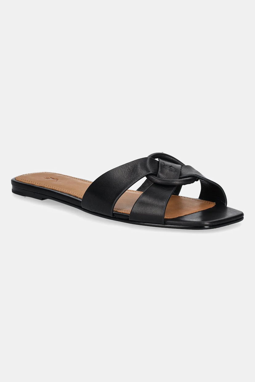 Tenisky a topánky Polo by Ralph Lauren Polo Ralph Lauren Ring Leather Slides Čierna | 818955857