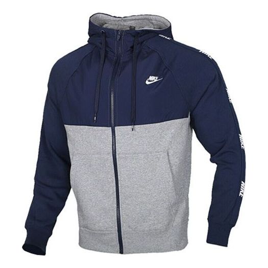 Mikina Nike Sportswear Hybrid Full-Zip Hoodie Modrá | CJ4416-410