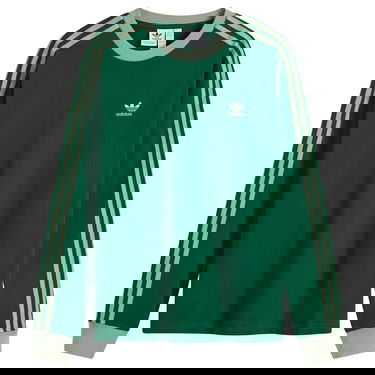Košeľa adidas Originals 3 Stripe Regular Fit Long Sleeve T-Shirt Zelené | JC5775, 0