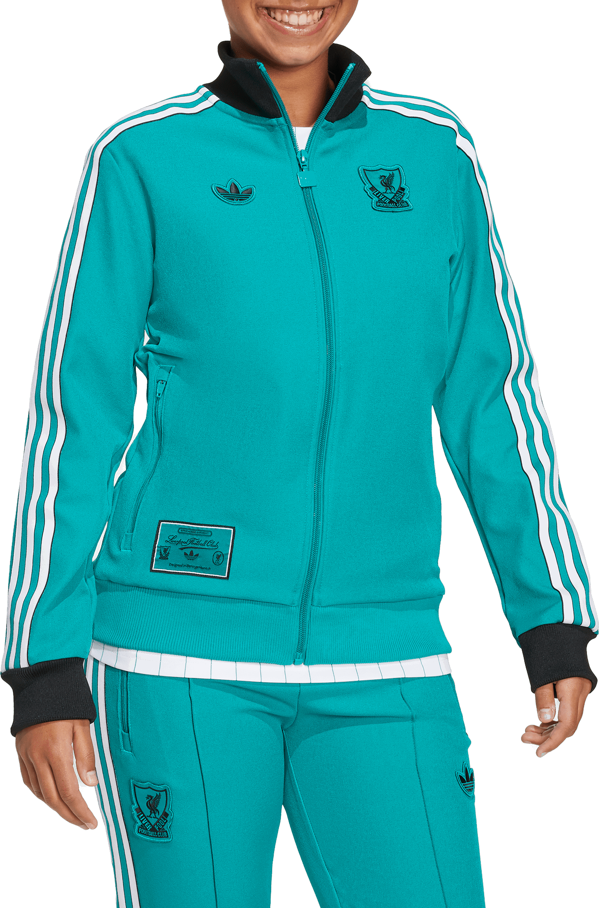 Mikina adidas Performance Liverpool FC Terrace Icons Tyrkysová | JW5465, 1
