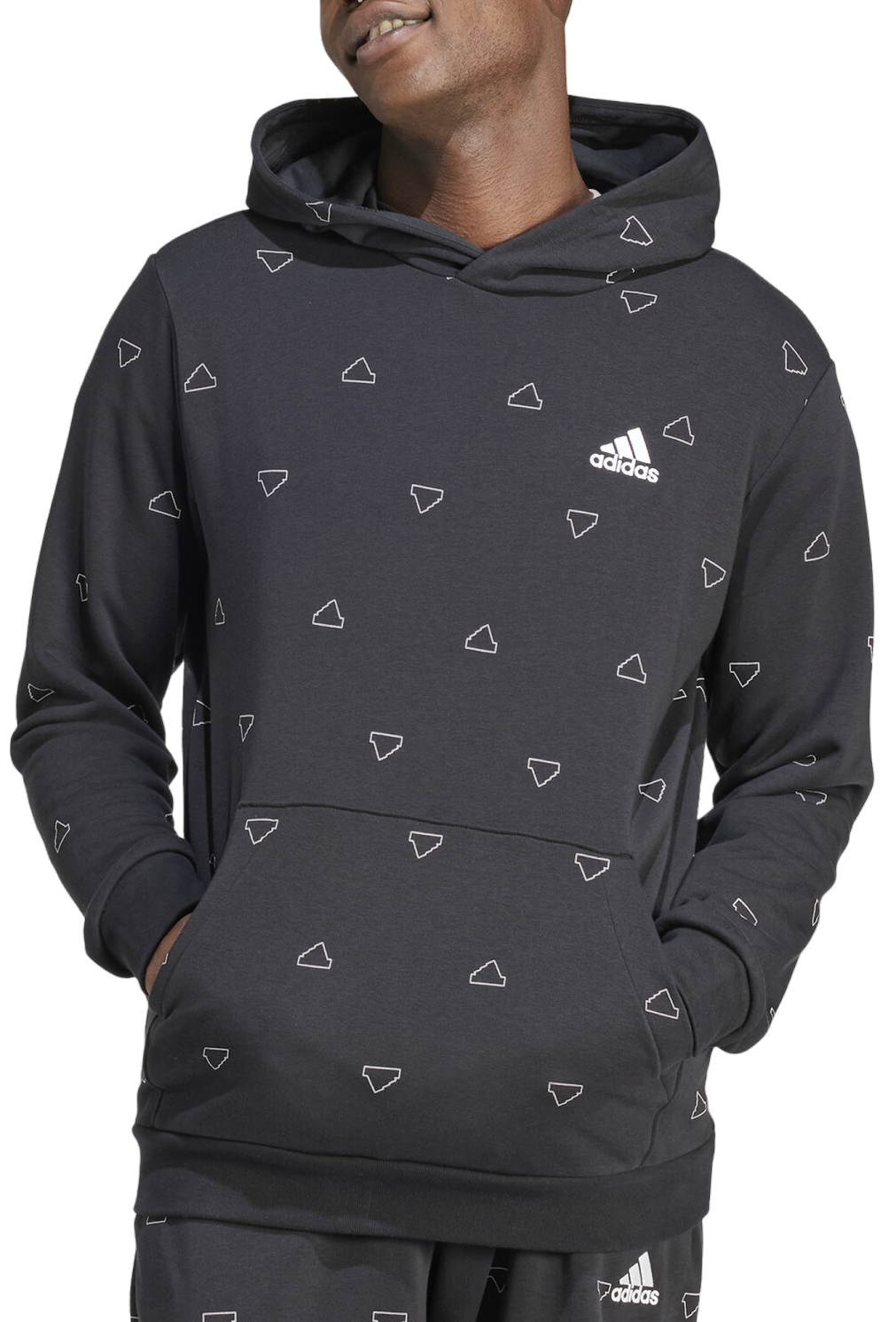 Mikina adidas Performance Sportswear Seasonal Essentials Monogram Graphic Hoodie Šedá | iv9357, 0