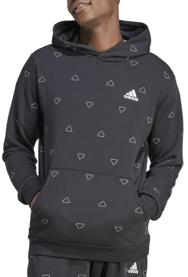Mikina adidas Performance Sportswear Seasonal Essentials Monogram Graphic Hoodie Šedá | iv9357, 0