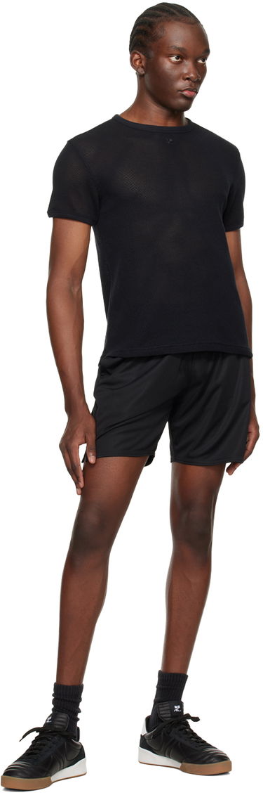 Tričko Courrèges Semi-Sheer T-Shirt Čierna | 124JTS123JS0069, 3