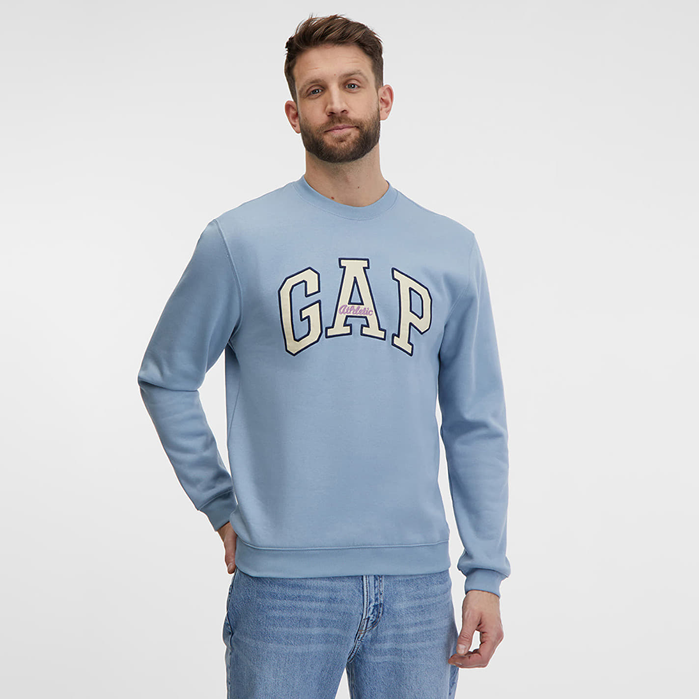 Mikina GAP Sweatshirt Core Logo Sweatshirt New England Sky S Tyrkysová | 829186-00, 0