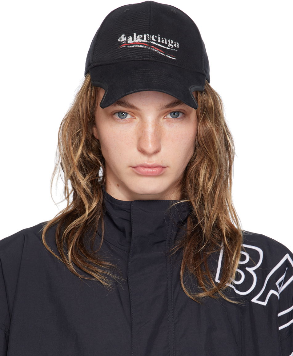 Šiltovka Balenciaga Black Political Stencil Cap Čierna | 788752 410B2, 0