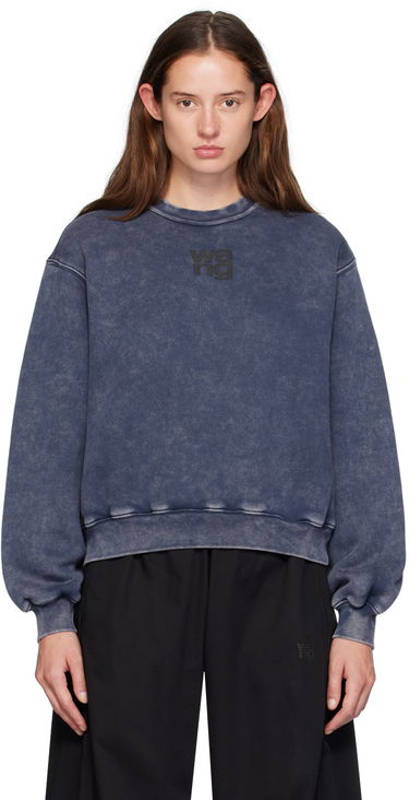 Mikina Alexander Wang Alexander Wang.t Puff Logo Sweatshirt Modrá | 4CC3241518, 0