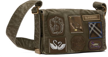 Taška cez rameno Burberry Burberry Patchwork Messenger Bag Zelené | 8101829, 2