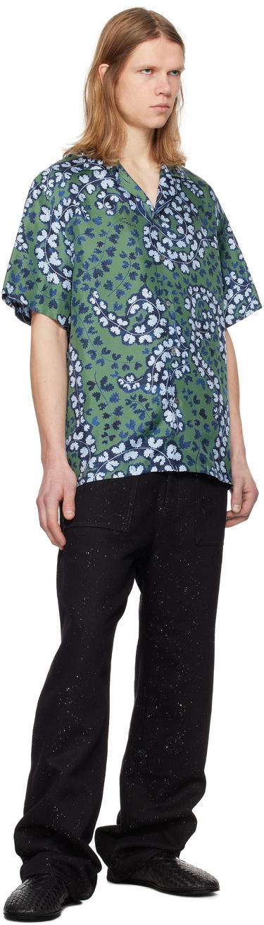 Košeľa LANVIN Lanvin Rateau Print Bowling Shirt Zelené | RM-SI0019-6057-P25, 3