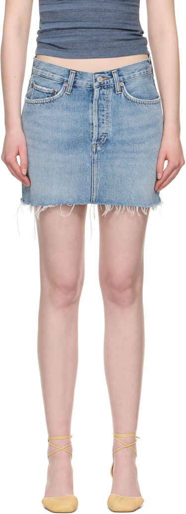 Sukňa AGOLDE AGOLDE V-Waist Denim Miniskirt Modrá | A3067-1206, 0