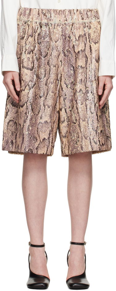 Šortky Dries Van Noten Dries Van Noten Sequinned Shorts Béžová | 251-010942-1483, 0