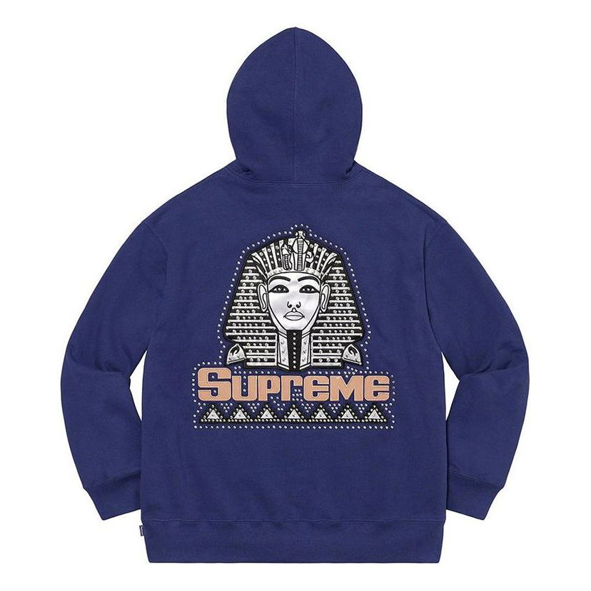 Mikina Supreme Pharaoh Studded Hoodie Modrá | SUP-FW20-020