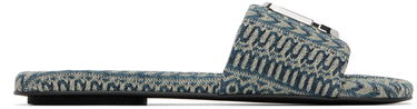 Šortky Marc Jacobs Marc Jacobs 'The J Marc Washed Monogram Denim' Slides Modrá | 2P3FSA006F04, 0