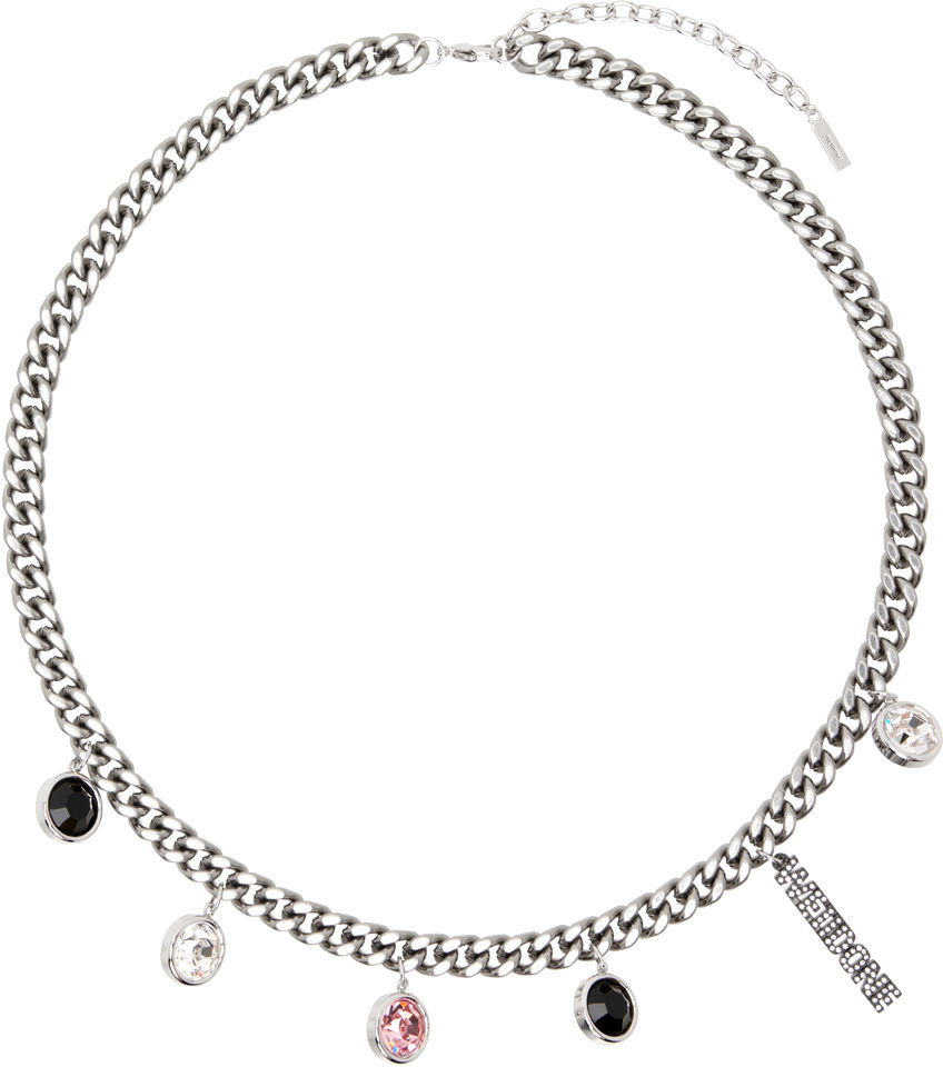 Náhrdelník We11done We11done Stone Charm Chain Necklace Metalická | WD-AJ2-24-565-U-SV, 0