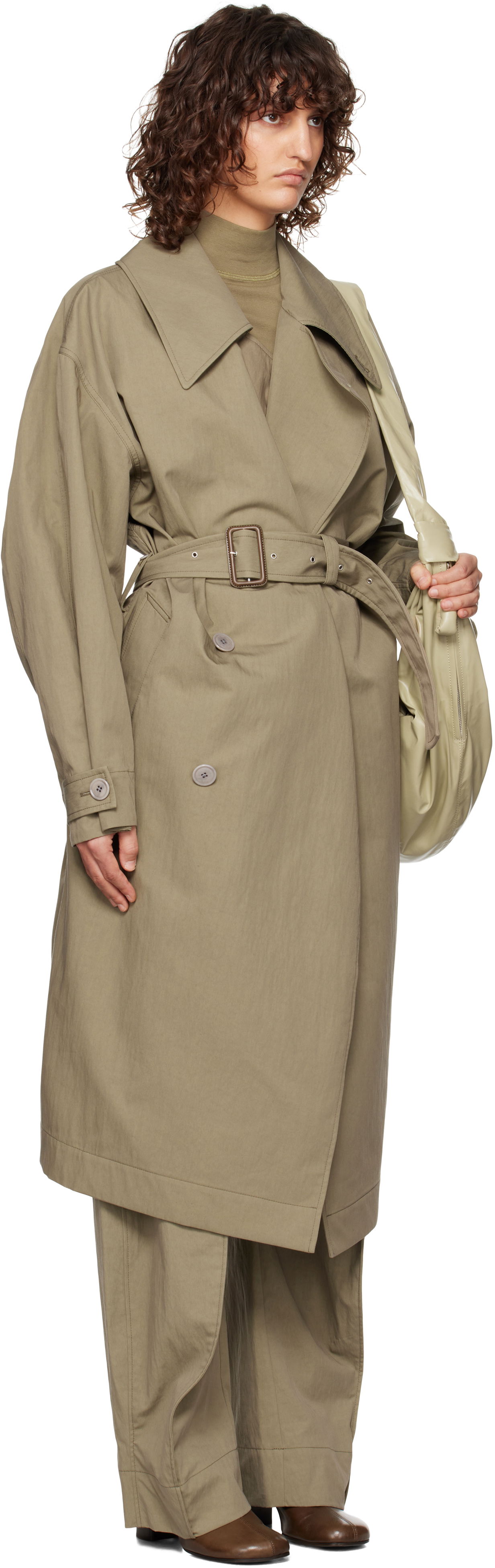 Trenčkot LEMAIRE Lemaire Water-Repellent Trench Coat Zelené | CO1059 LF1228, 1