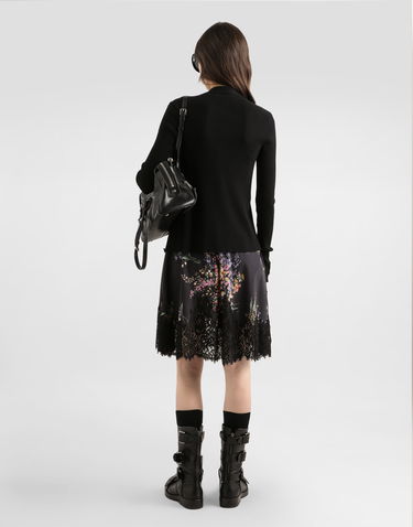 Sveter Dolce & Gabbana Ribbed Collared Cardigan with Bejeweled Buttons Čierna | FXVCPZJFMHGN0000, 2