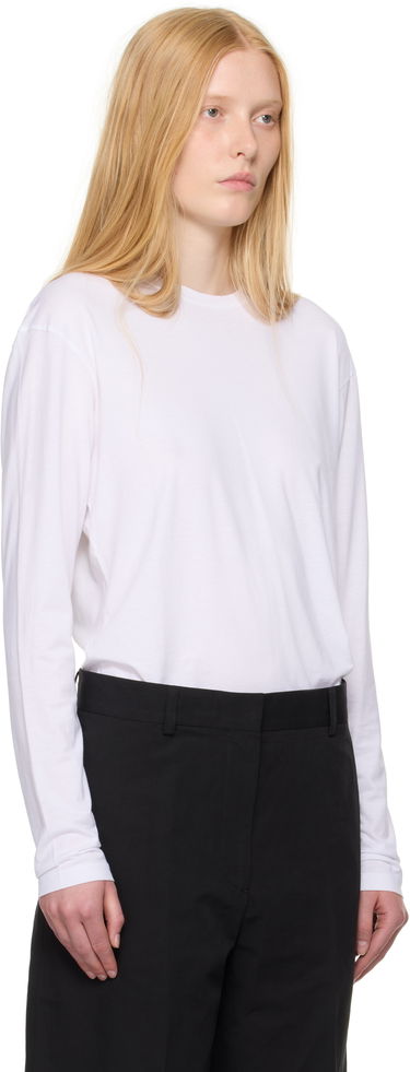 Tričko TOTEME TOTEME Classic Long Sleeve T-Shirt Biela | 253-WRT0588-FB0419, 1