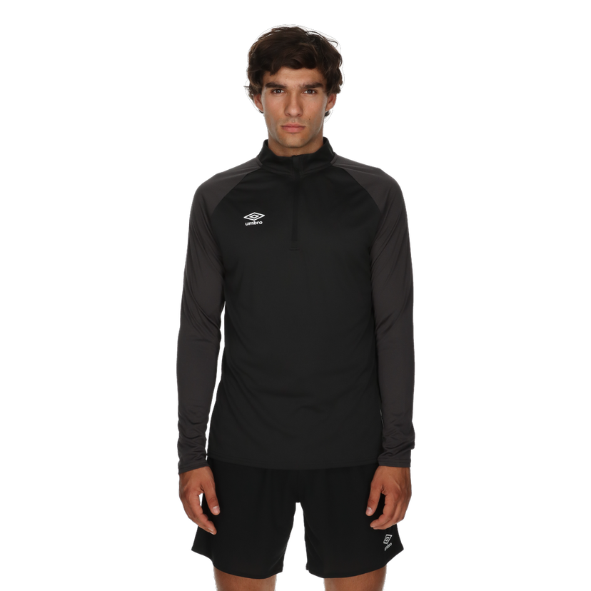 Tričko Umbro Long-Sleeve Quarter-Zip Training Top Čierna | UMA243M850-01