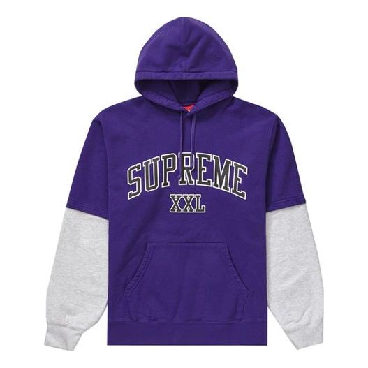 Mikina Supreme Supreme Hooded Sweatshirt with XXL Logo Fialová | SUP-SS20-358