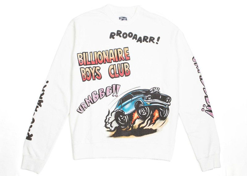 Mikina BILLIONAIRE BOYS CLUB Billionaire Boys Club BB Roarr Crewneck Sweatshirt Biela | 8911313WHT, 0