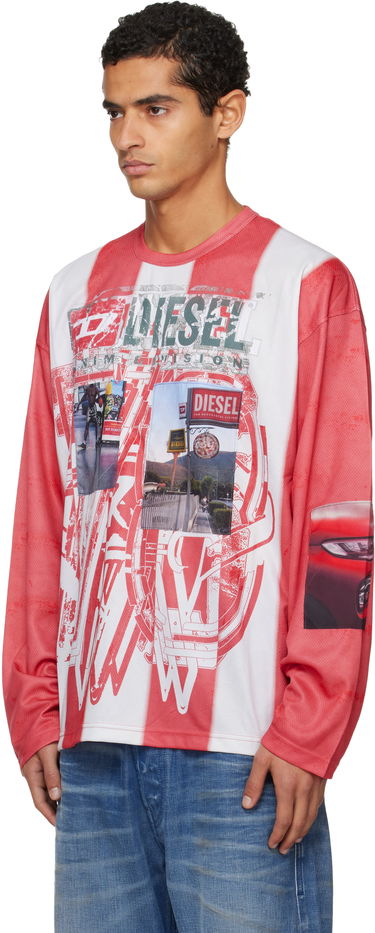 Tričko Diesel T-Ruby Striped Graphic Long Sleeve T-Shirt Rôznofarebný | A19539-0LKCC-42AA, 3