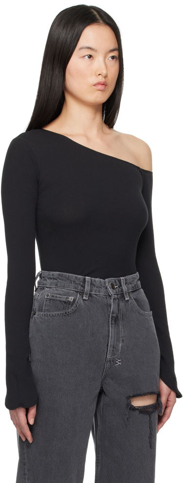 Sveter Ksubi Ksubi Blessings One Shoulder Ribbed Top Čierna | WSP25FT011, 1