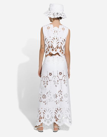 Sukňa Dolce & Gabbana Cotton Calf-length Skirt With Cut-out Detailing Biela | F4CVTZGDCJQW0800, 2