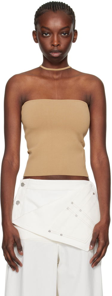 Tielko Dion Lee Dion Lee Reverse Halter Tank Top Béžová | C7272SS24, 0