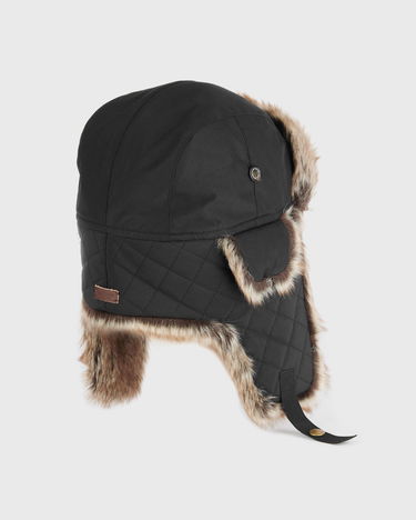 Klobúk Barbour Cleadon Faux Fur Trapper Hat Čierna | MHA0711BK11, 1