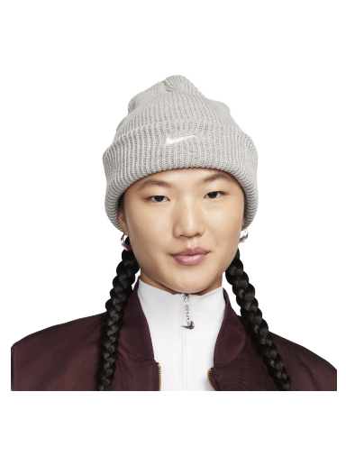 Kulicha Nike Peak Tall Cuff Swoosh Beanie Šedá | FB6529-063