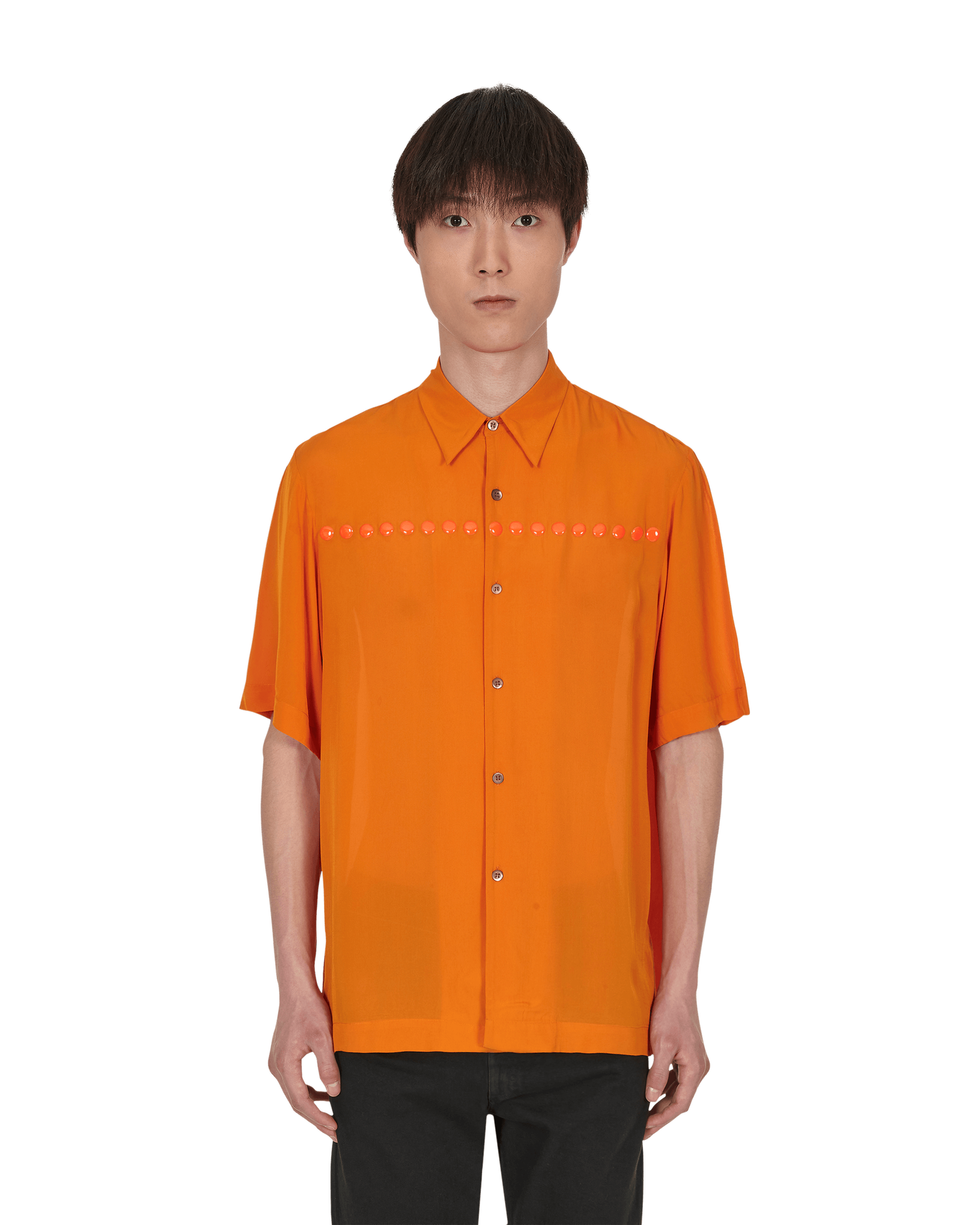 Košeľa Dries Van Noten Clasen Embroidered Shirt Oranžová | 020739-4122 353, 0