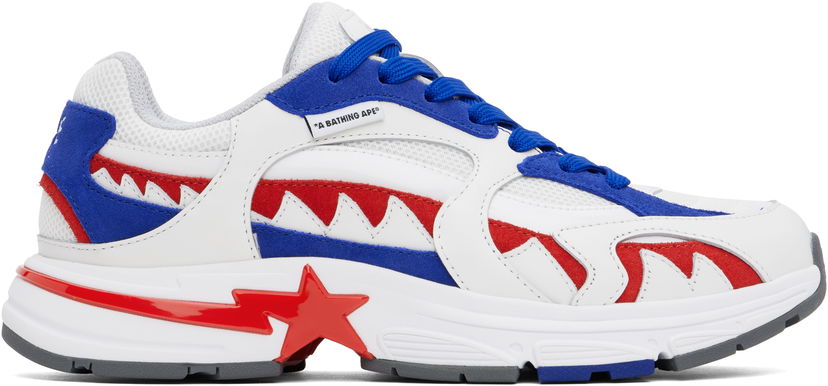 Tenisky a topánky BAPE A Bathing Ape Shark STA UK M1 Biela | 001FWK201308M
