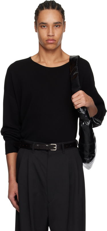 Sveter LEMAIRE Lemaire Fine Cotton Long Sleeve Sweater Čierna | TO1373 LK1041, 0