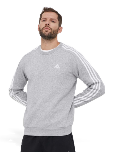 Mikina adidas Originals Essentials 3-Stripes Sweatshirt Šedá | IJ6470