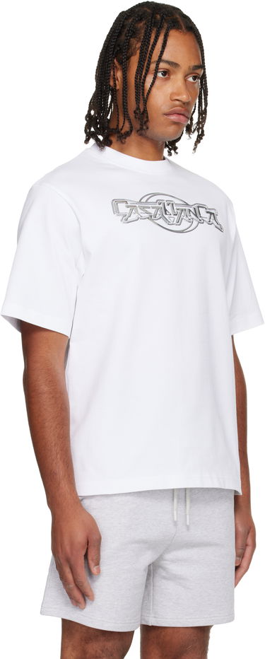 Tričko Casablanca 'Casablanca' Chrome Oversized Short Sleeve T-shirt Biela | M-AW25-JTS-044-06, 1