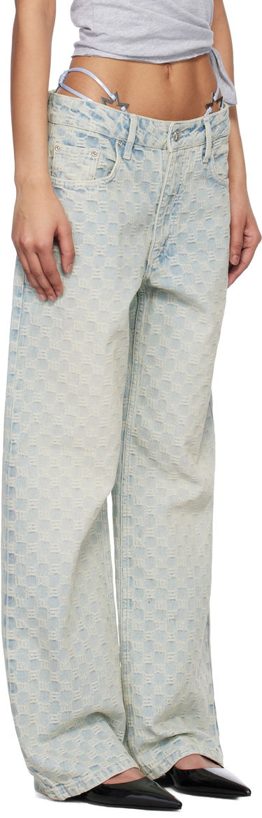 Džínsy MISBHV MISBHV Monogram Ocean Washed Wide-Leg Jeans Modrá | 250W316, 1