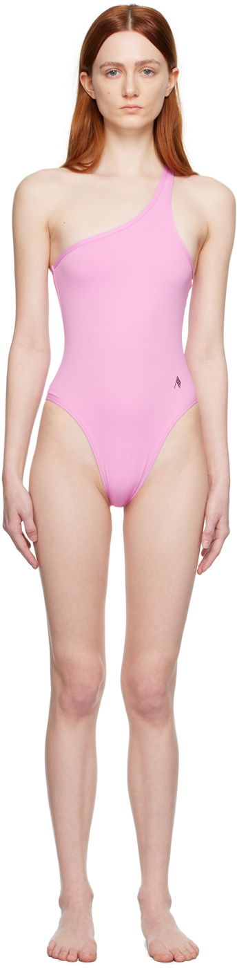 Plavky The Attico Attico Single-Shoulder One-Piece Swimsuit Ružová | 233WBB69 PA21, 0