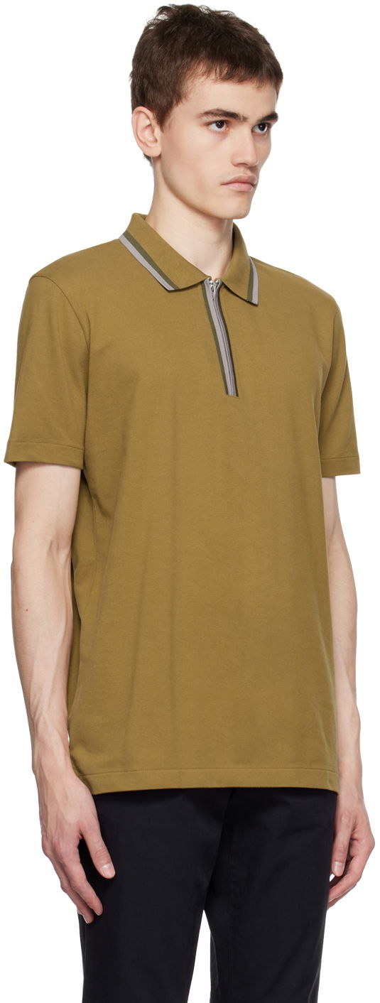 Polo tričko Paul Smith PS Paul Smith Half Zip Polo Hnedá | M2R-322Y-L21511-63, 1