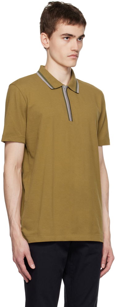 Polo tričko Paul Smith PS Paul Smith Half Zip Polo Hnedá | M2R-322Y-L21511-63, 1