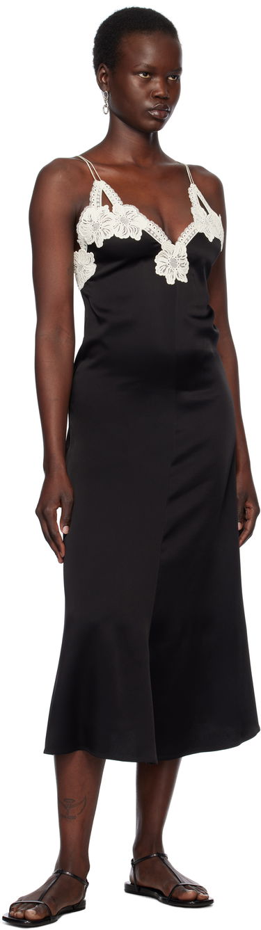 Šaty Jil Sander Jil Sander Lace Trim Slip Midi Dress Čierna | J02CT0468_J76018, 3