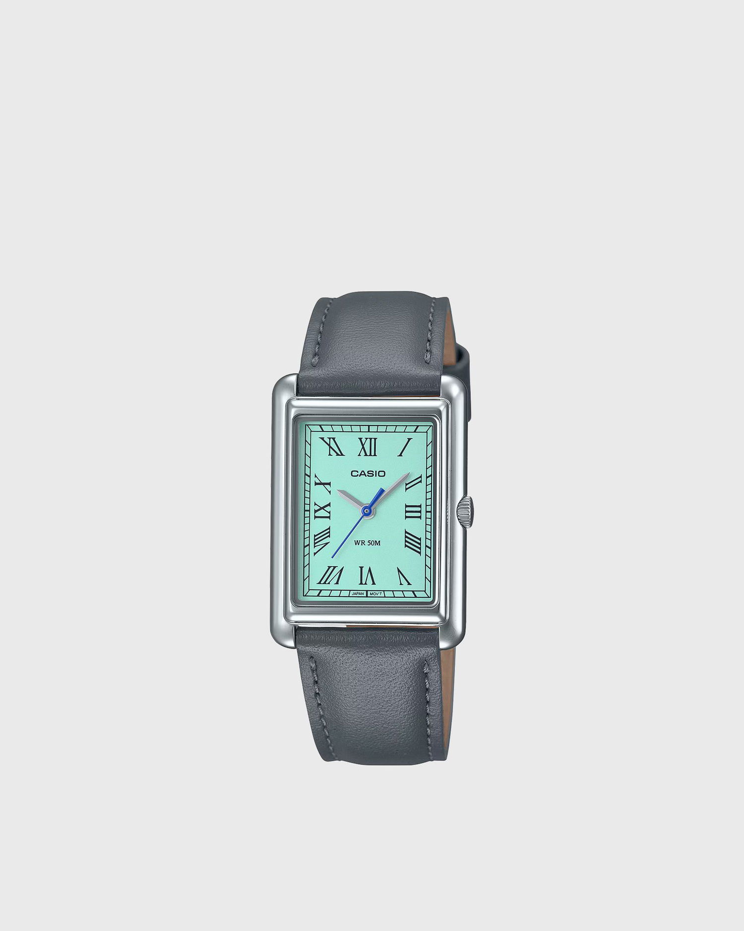 Hodinky CASIO TIMELESS COLLECTION Rectangular Roman Numerals Analog Watch with Leather Strap Šedá | LTP-B165L-2BVEF, 0