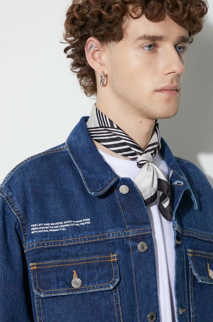 Bunda PANGAIA Pangaia Himalayan Nettle & Organic Cotton Denim Jacket Modrá | 10000336