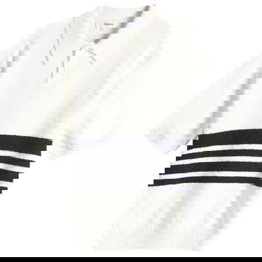 Sveter Palmes Palmes Panel Knit Polo Shirt, Size Large Biela | P40-0019-062, 0