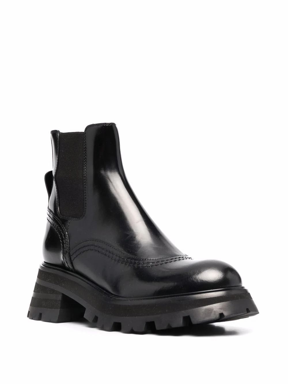 Tenisky a topánky Alexander McQueen Alexander McQueen Leather Ankle Boots Čierna | 666368WHZ841000, 1