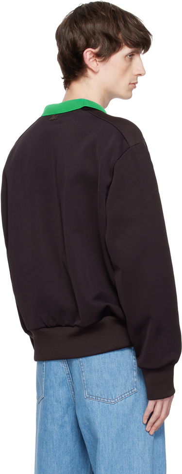 Sveter Lacoste Lacoste Runway Badge Sweatshirt Hnedá | SH6761, 2
