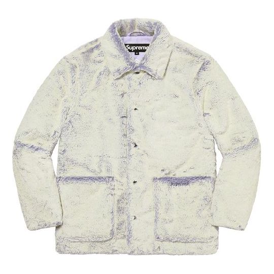 Bunda Supreme Faux Fur Shop Coat Biela | SUP-FW21-165