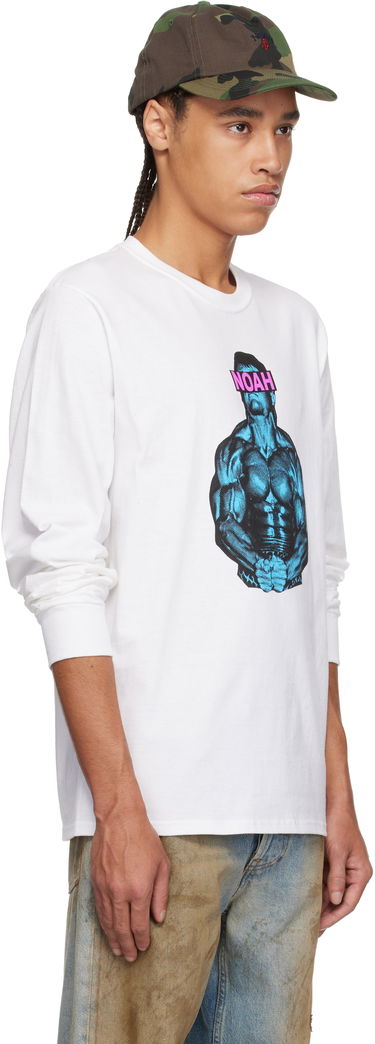 Tričko Noah Noah 'The Pain Cave' Graphic Long Sleeve T-Shirt Biela | T256SS25WHT, 1
