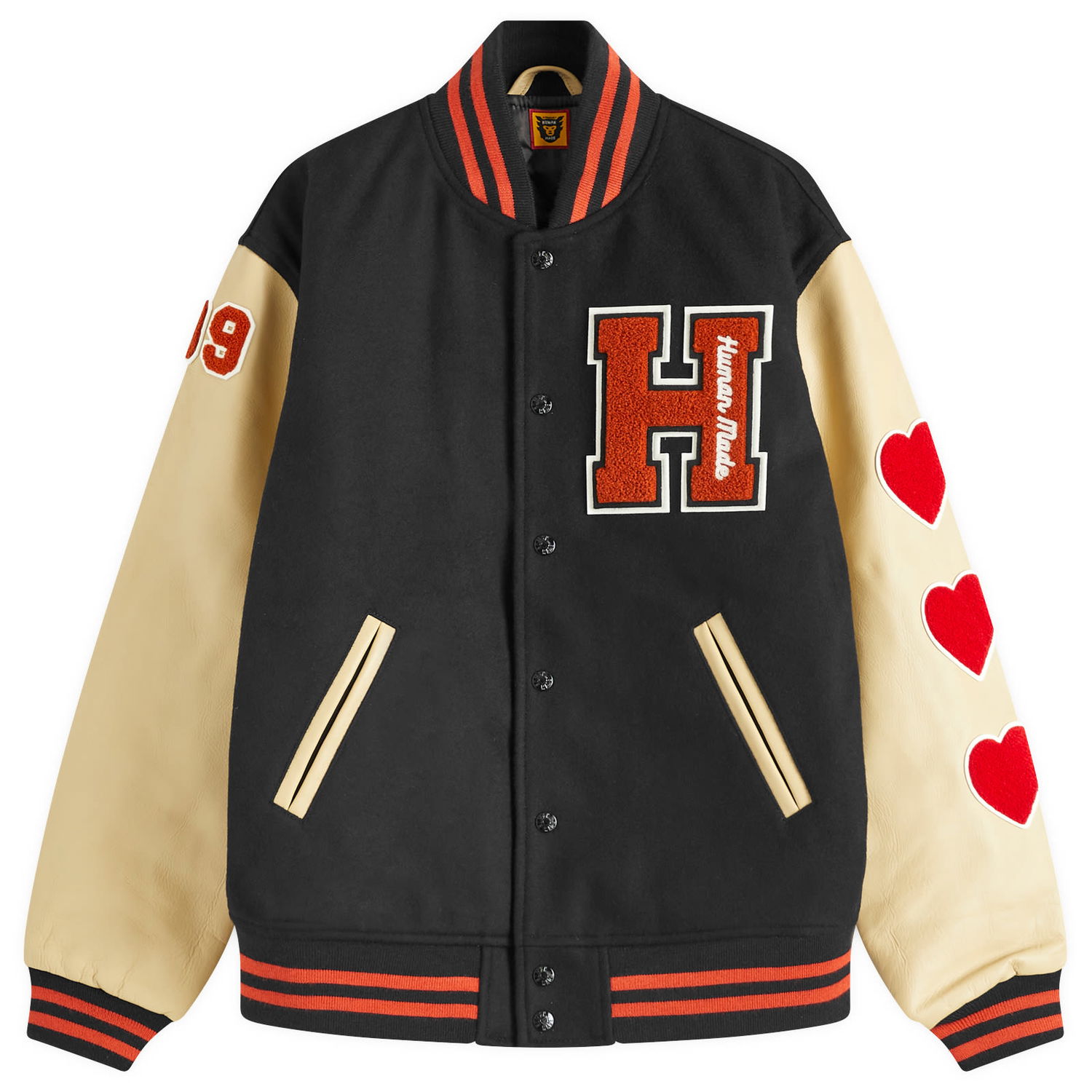 Bomber bunda Human Made Human Made Varsity Jacket Čierna | HM28JK016-BK, 0